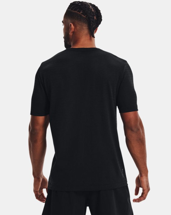Camiseta de manga corta UA RUSH™ Seamless GeoSport para hombre, Black, pdpMainDesktop image number 1